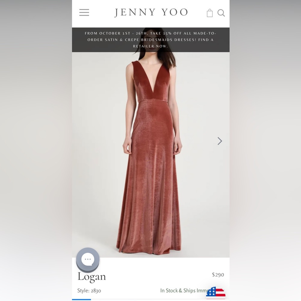 Jenny Yoo Logan Dress in English Rose